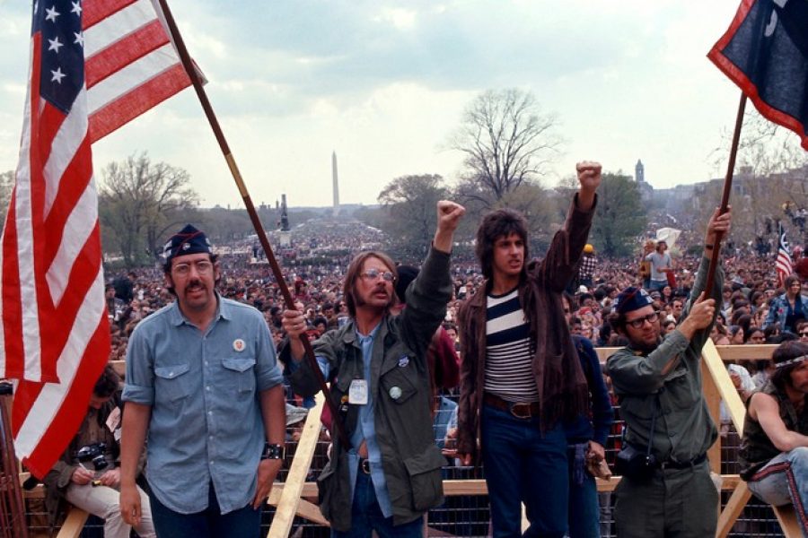 UNITED STATES - APRIL 24:  Pacifist manifestation in Washington, United States on April 24, 1971 - Pacifist Veterans.  (Photo by Don Carl STEFFEN/Gamma-Rapho via Getty Images)